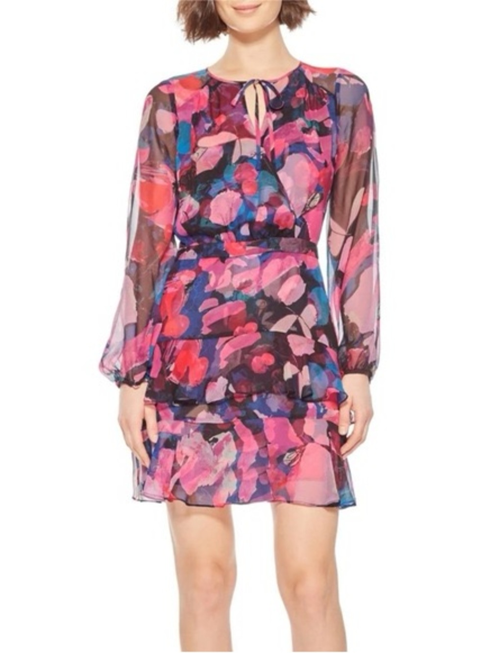 Parker - Peony Dreams Silk Dress - Size 8